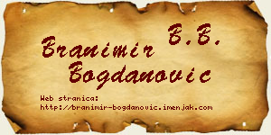 Branimir Bogdanović vizit kartica
